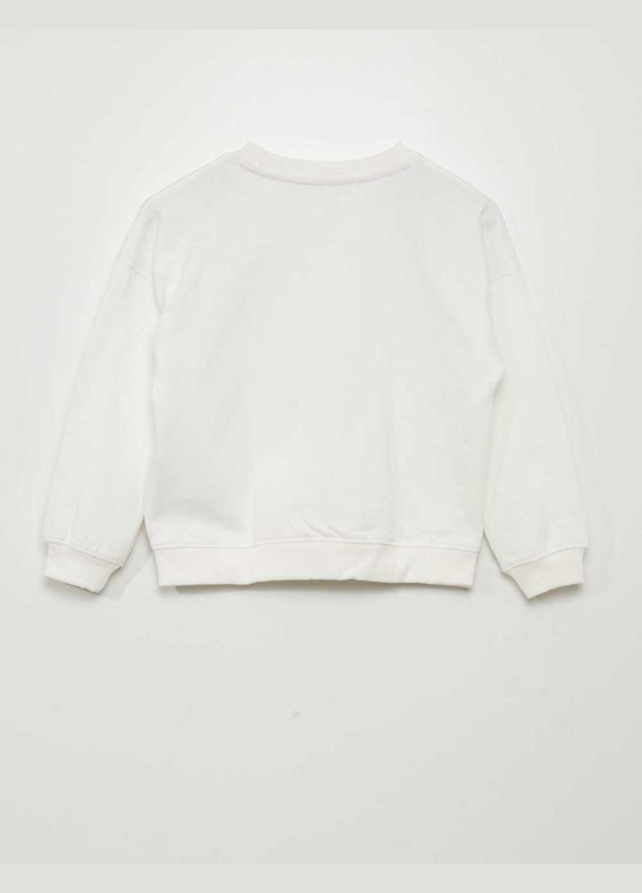 Kiabi свитшот флис,белый с принтом, белый