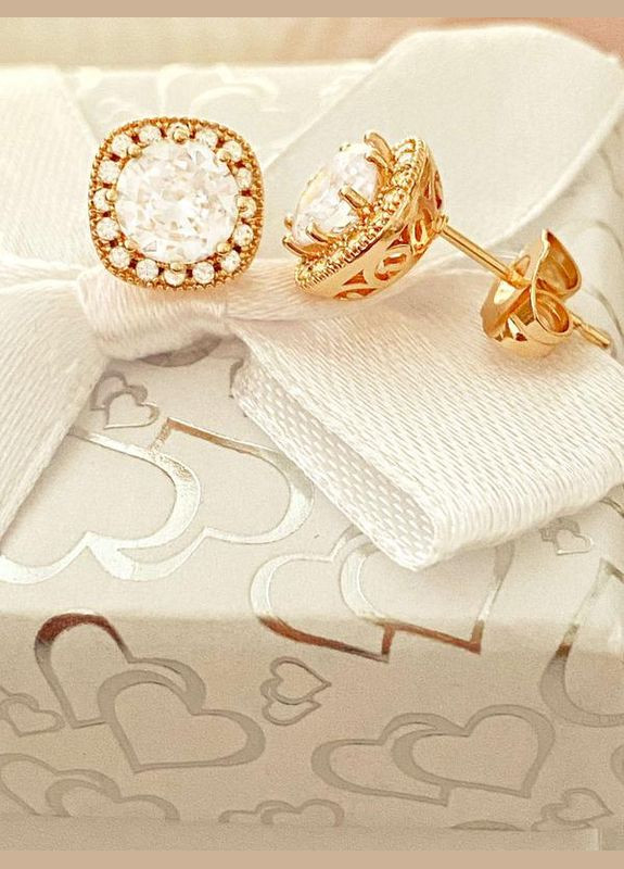 Позолочені Сережки-гвоздики. Позолота No Brand (345741997)