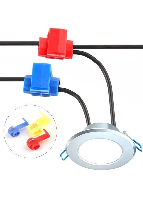 Набір клем з врізним контактом для швидкого монтажу 2 - 4 мм З'єднувач електричний 20 шт жовтий (TR050927-20) Bodasan (329443863)