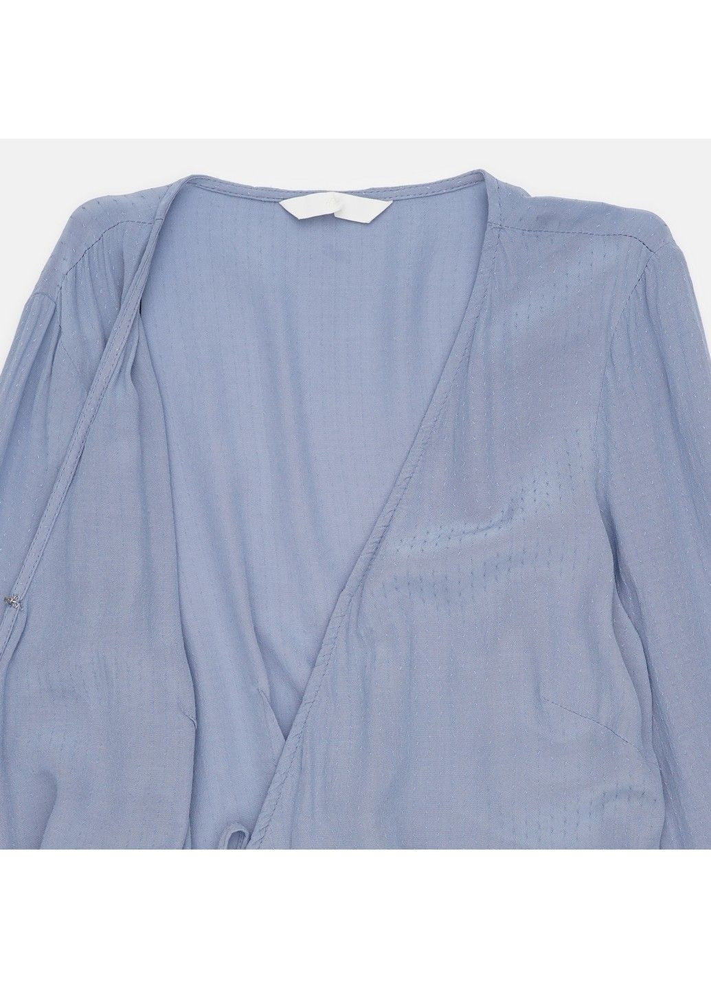 Синяя однотонная блузка H&M демисезонная