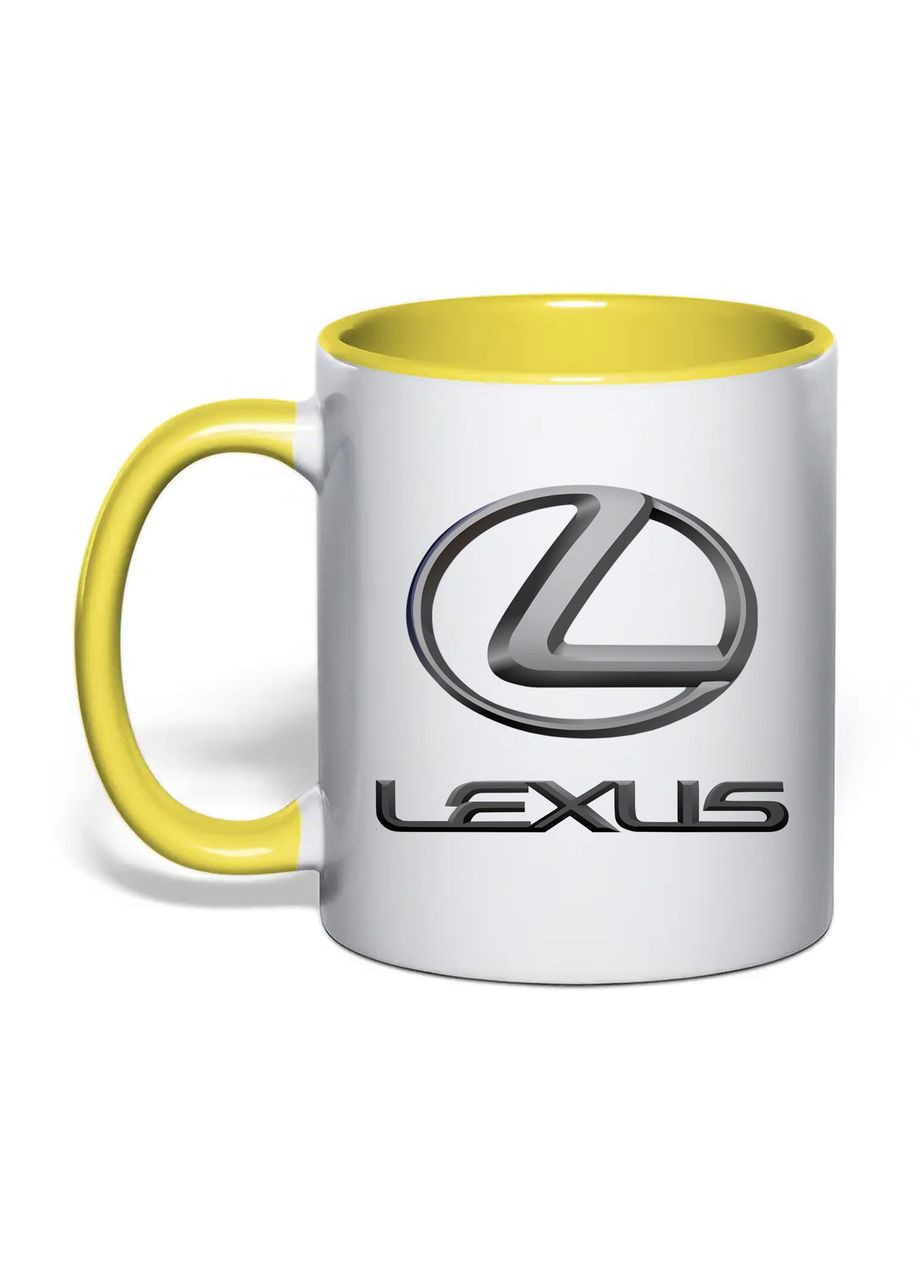 Чашка с печатью "Lexus" 330 мл (цвет жёлтый) (32679) No Brand (363867116)