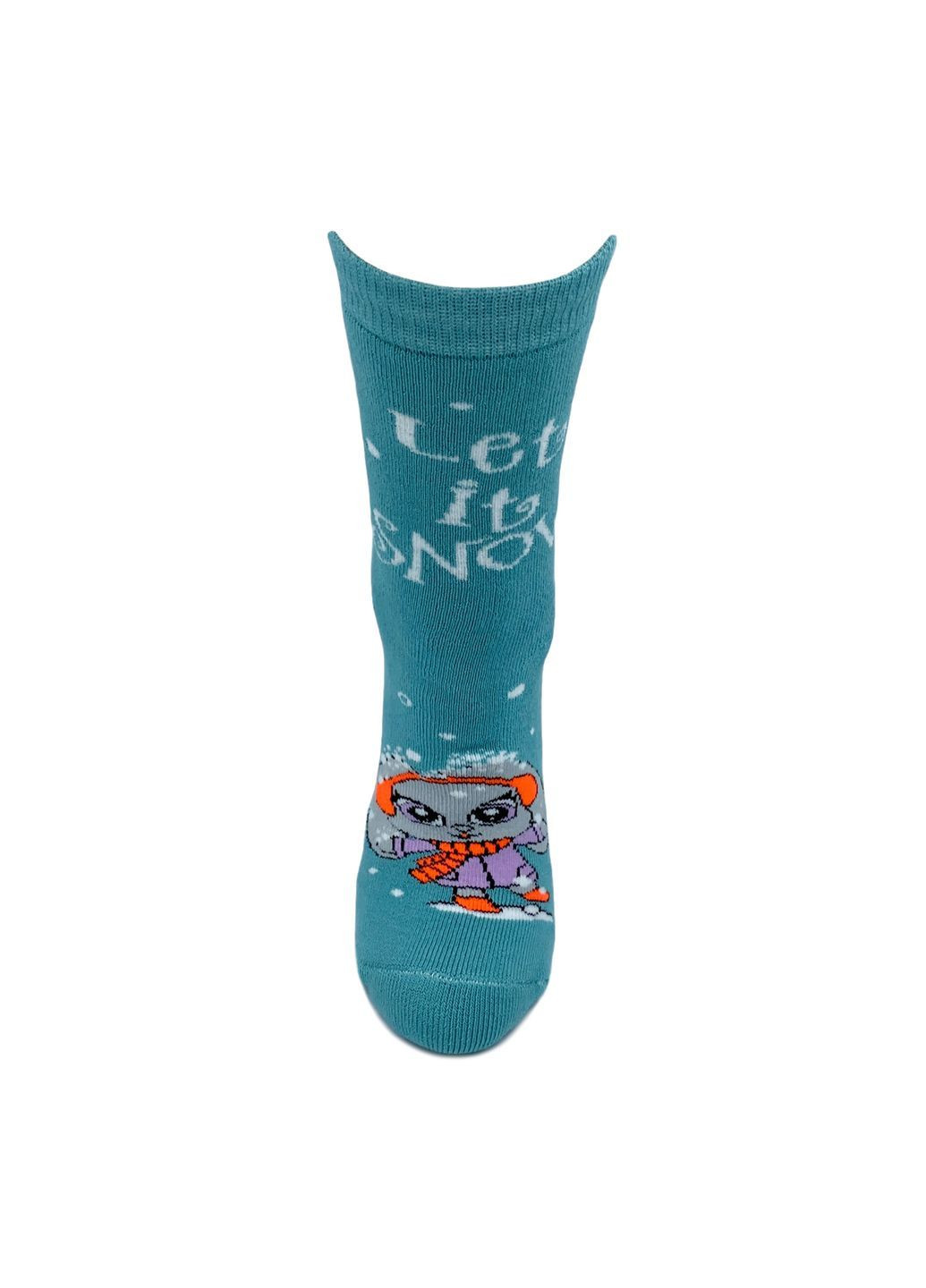 Комбіновані шкарпетки дитячі, махрові. зайка. розмір 22-24 набір з 3-х пар. kолір: кольоровий мікс Крокус новорічні (367973644)