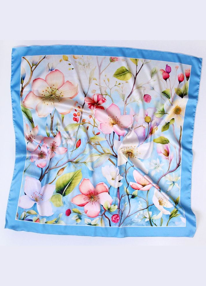 Жіноча хустинка з принтом Яскраві квіти Presentville 6807 (325402177)
