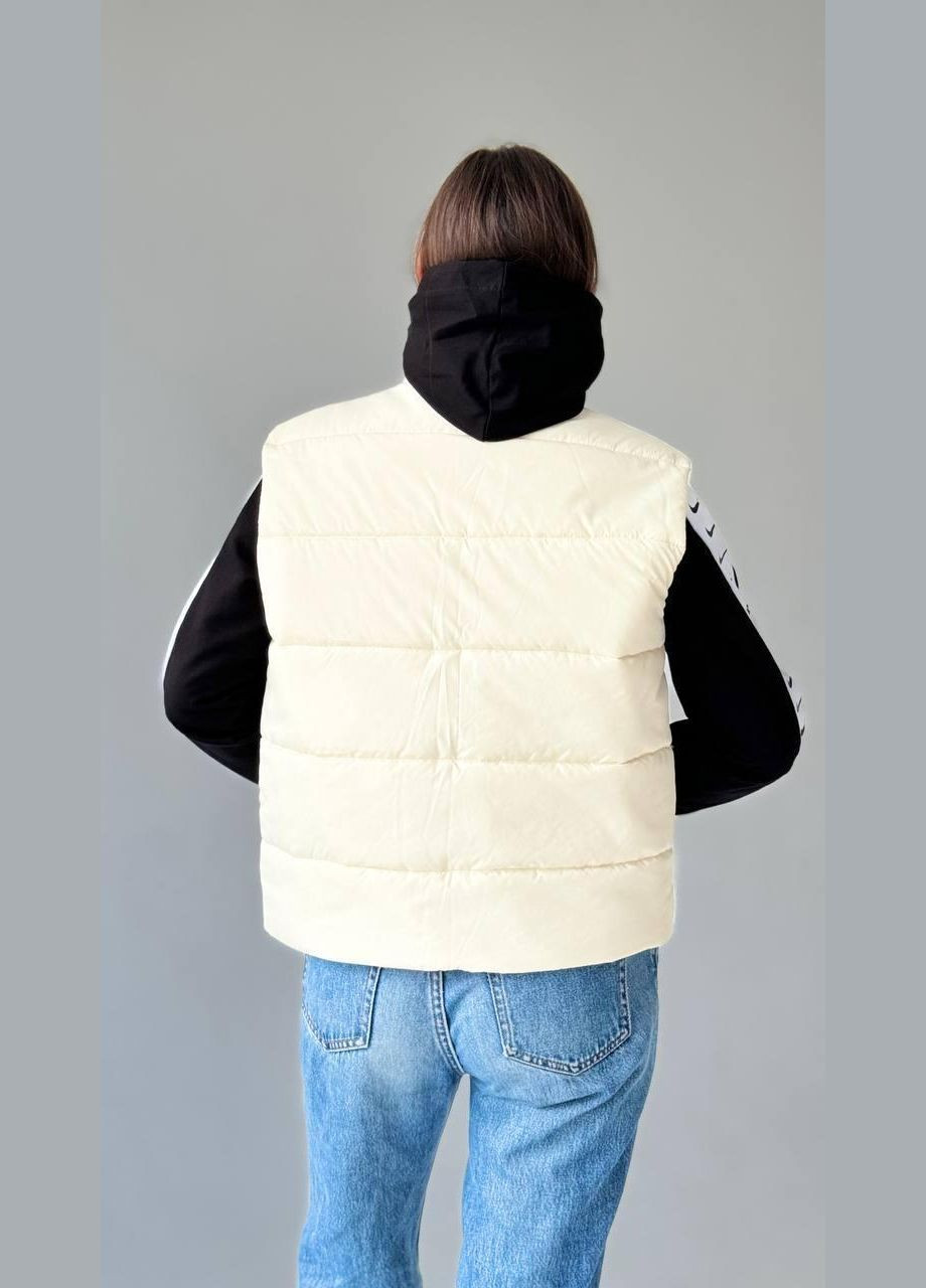 Жіноча жилетка молочна No Brand (367982274)