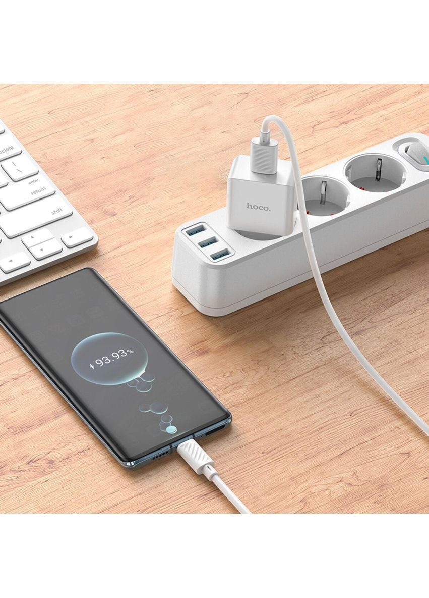 Блок для зарядки C106A Leisure single port charger White Hoco (367724214)