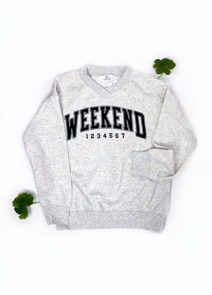 H&M кофта світшот 140 см світло-сірий артикул л875 світло-сірий