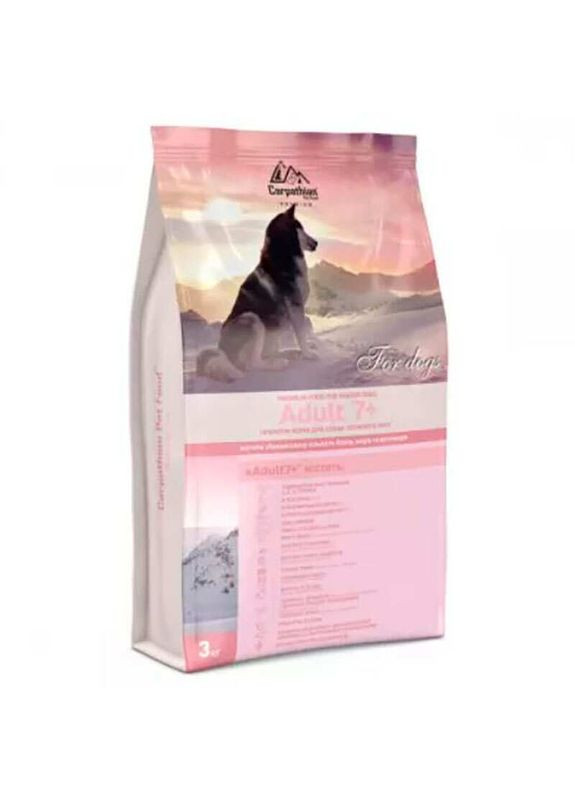 Сухой корм для пожилых собак Adult 7+ 3 кг (4820111140886) Carpathian Pet Food (329720650)