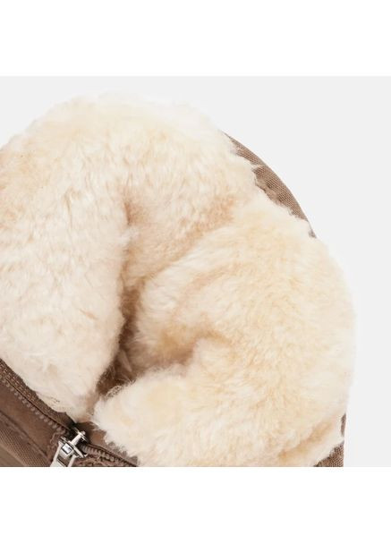 Бежевые детские угги для девочки замшевые коричневые (7805 -1) ITTS