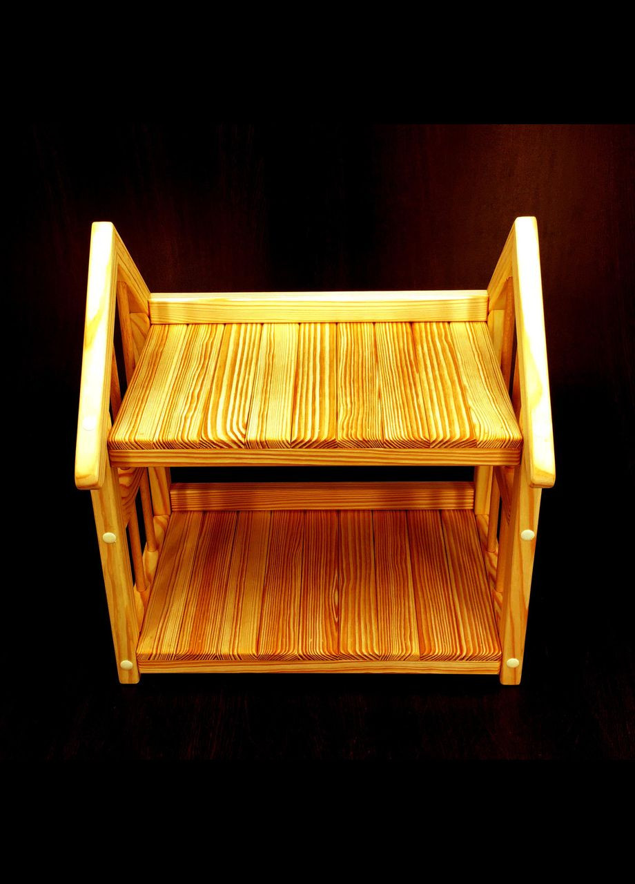 Підставка для квітів з дерева Ла-Фельгера 2 каррі (ЦВП-204003) No Brand (328225088)