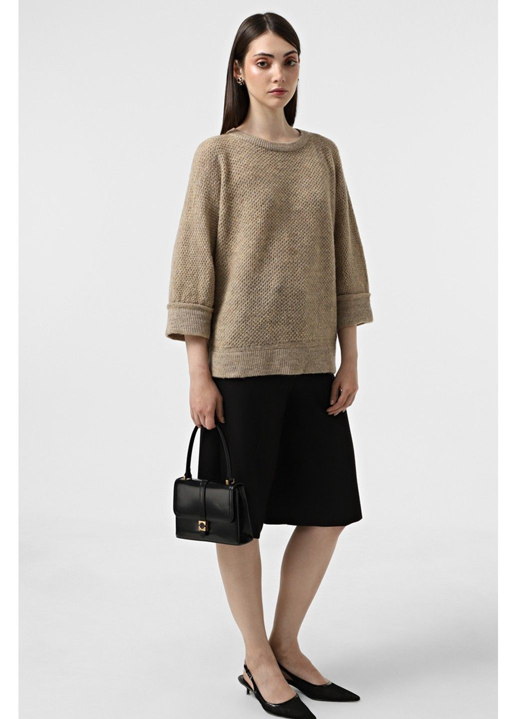 Темно-бежевий демісезонний джемпер jw996 Sewel