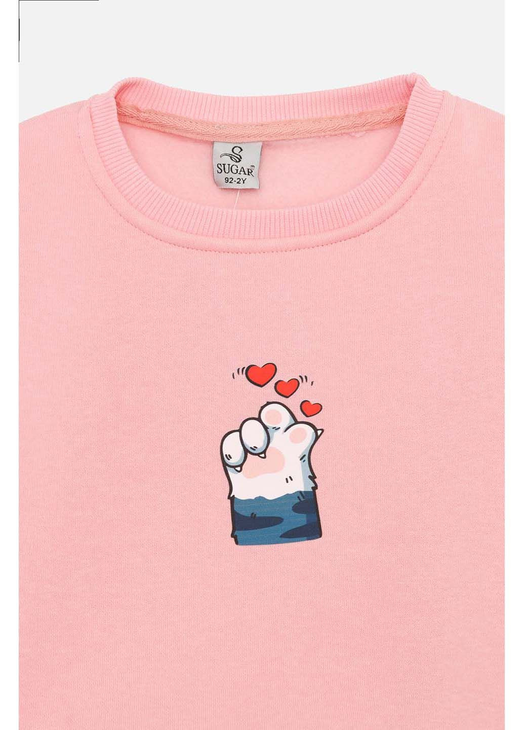 Sugar світшот світло-рожевий футер