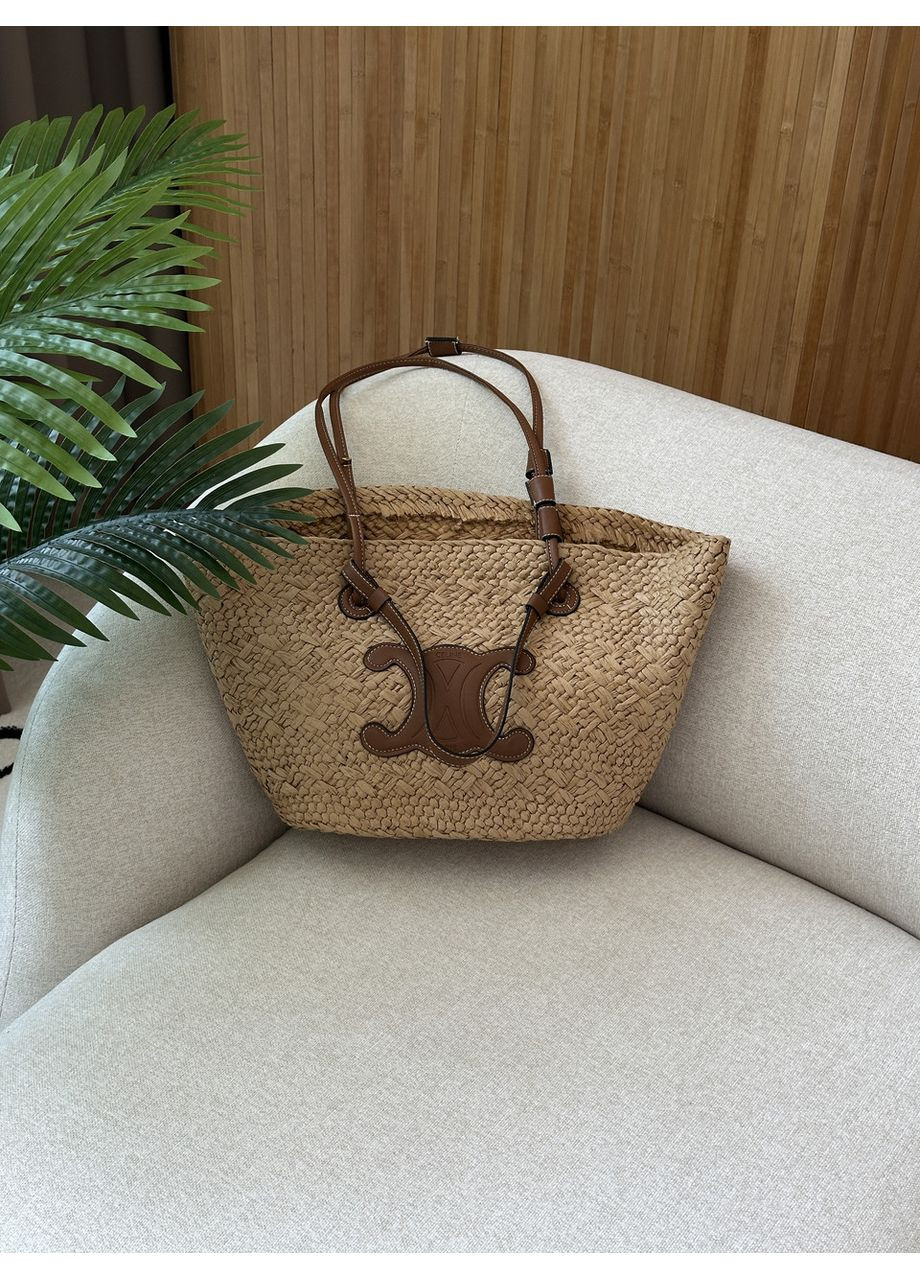 Сумка женская Classic Panier in Raffia and calfskin No Brand (355342561)