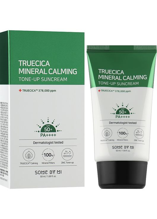 Успокаивающий солнцезащитный крем с легким тоном Truecica Mineral Calming Tone-Up Suncream 50ml (987564-3668) Some By Mi (368623546)