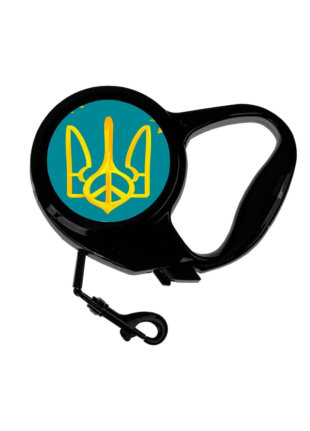 Повідець-рулетка для тварин Патріотичний #036 3 м чорний No Brand (309154747)