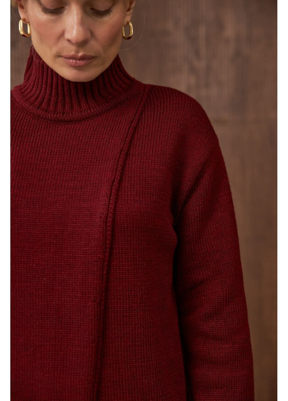 Темно-бордовий демісезонний джемпер кофта светр джемпер Triko Bakh