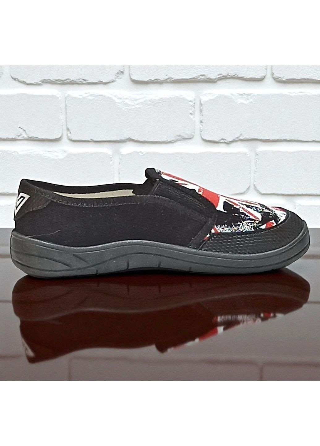 Ортопедичні текстильні сліпони, закриті капці на липучках для хлопчика, змінне взуття до школи Валді Waldi (373478041)