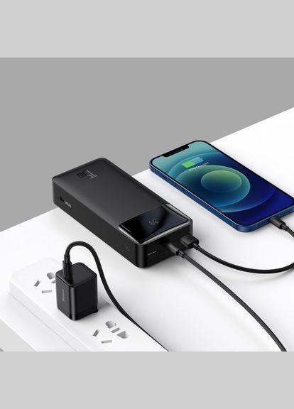 Акумулятор Power Bank Bipow Digital Display 30000mAh 15W 3A 2USB + Type-C Baseus (335052840)