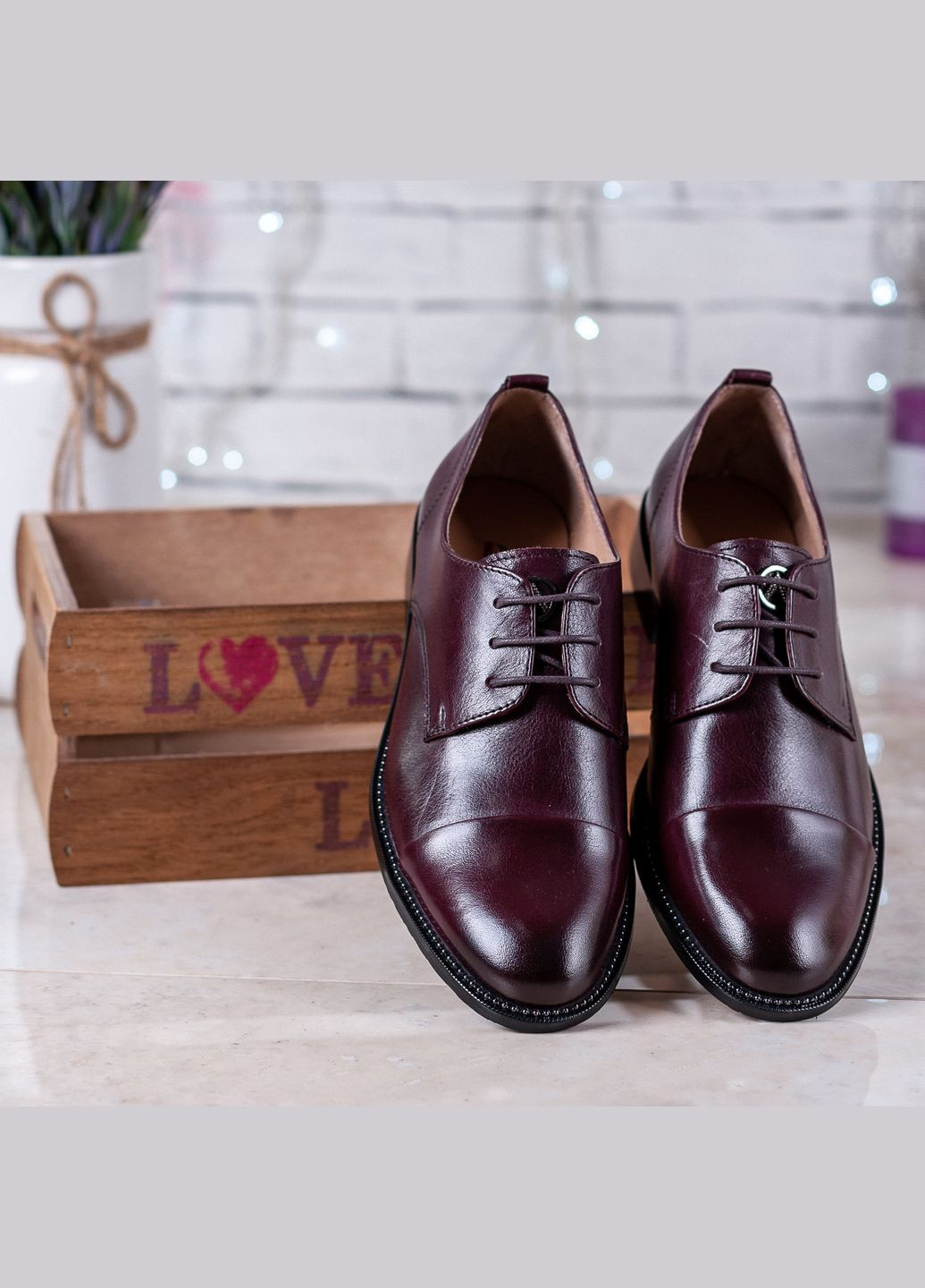 Anemone Туфли (1613Т) бордовый з натуральная кожа, — (328913046)