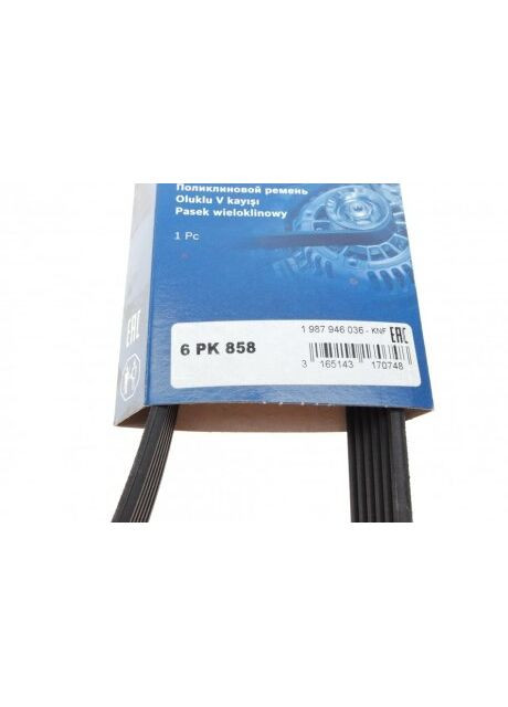 Ремінь п-клиновий 6pk858 (Вир-во ) 1 987 946 036 Bosch (366176923)