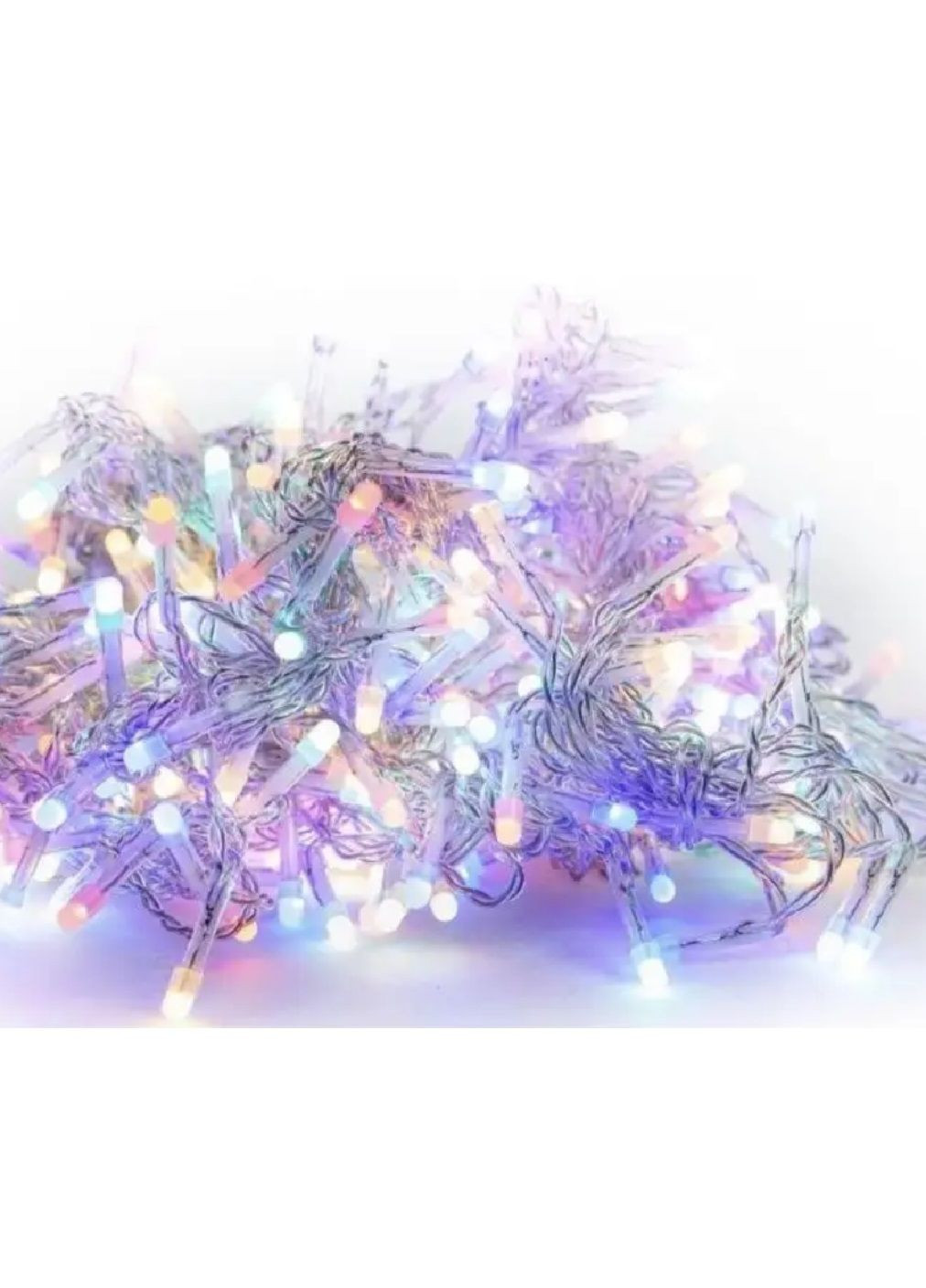 Светодиодная комнатная внутренняя гирлянда штора водопад на окно с работой от сети 3х1,5 м 240 LED (478591-Prob) Разноцветная Unbranded (307247521)