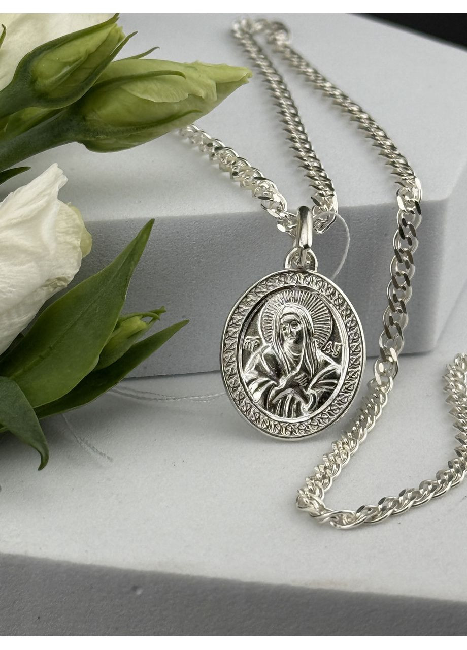 Набор иконки Божией Матери и цепочкой плетения Мона Лиза No Brand (323017140)