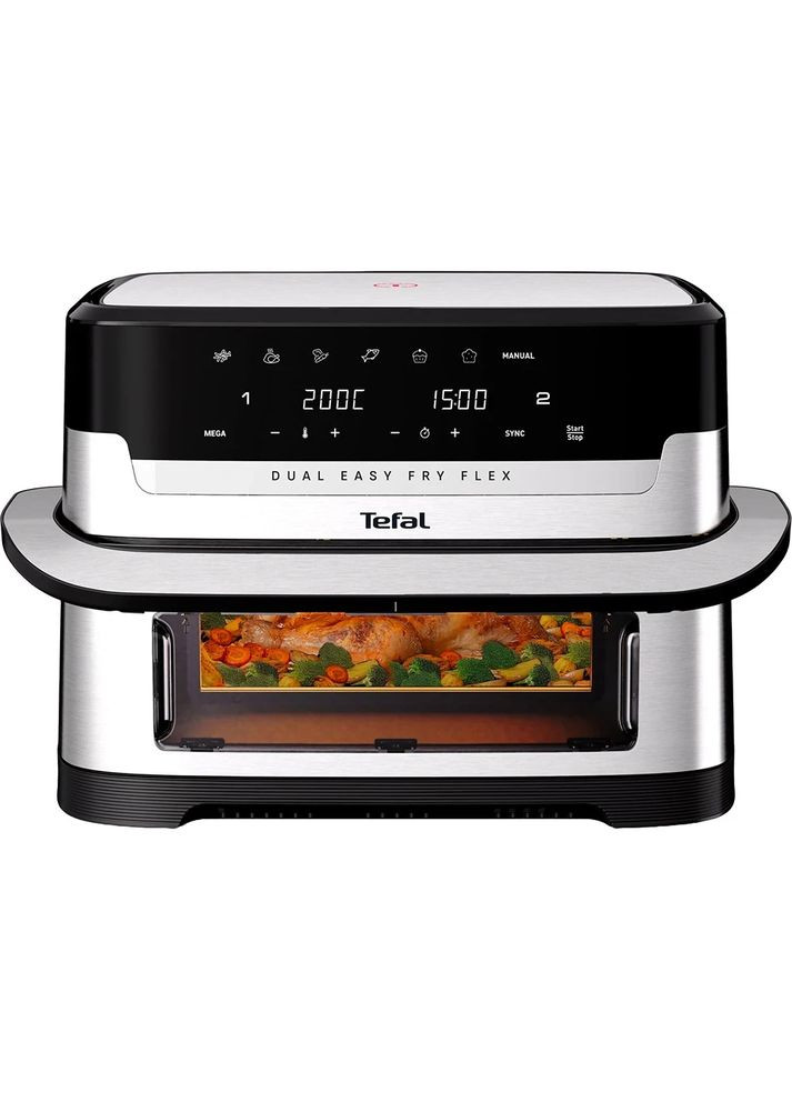Мультипіч Dual Easy Fry Flex EY922DE0 Black/Stainless Steel UA Tefal (370618209)