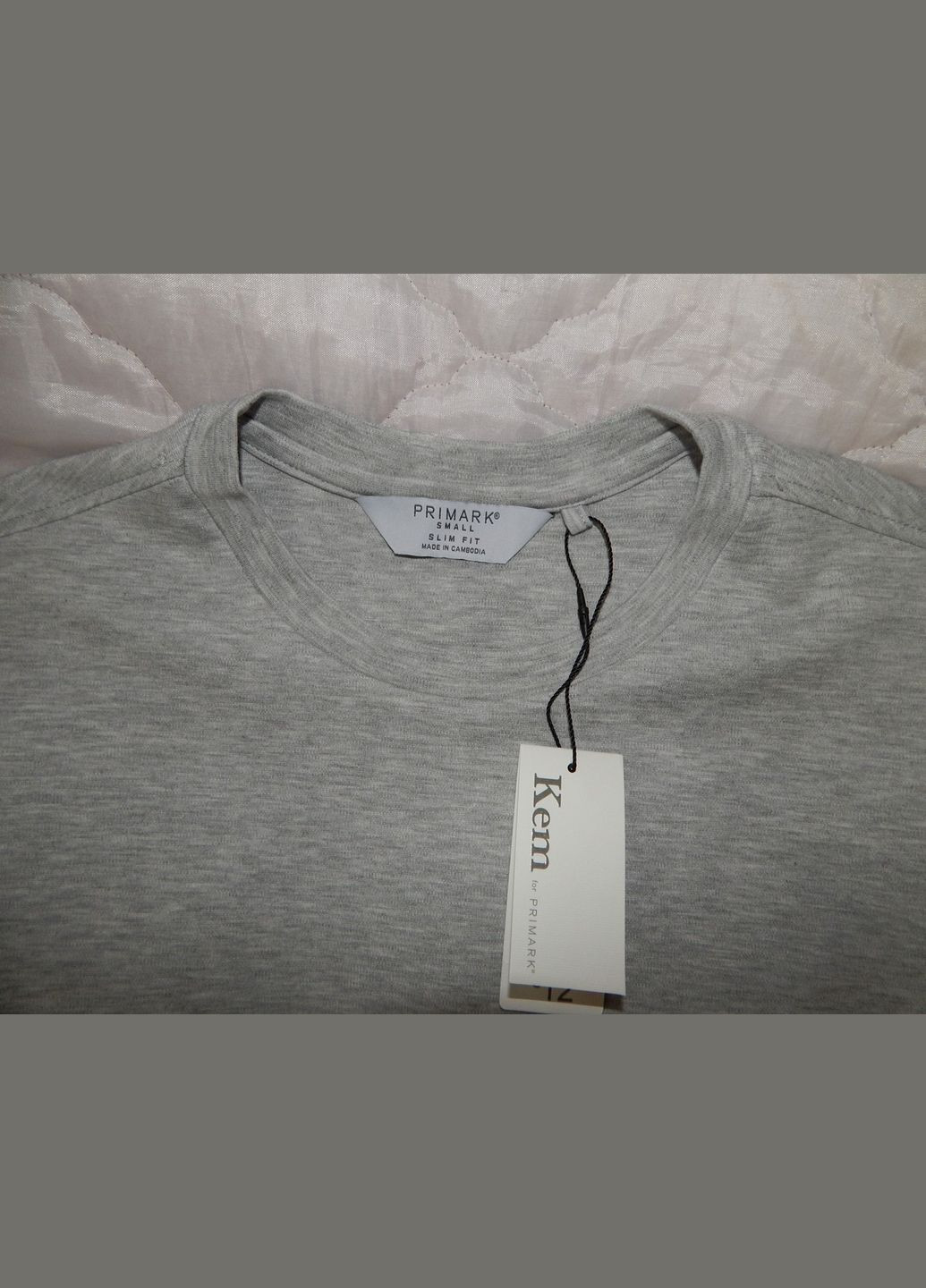 Серая мужская футболка kem оригинал р.48 114fm Primark
