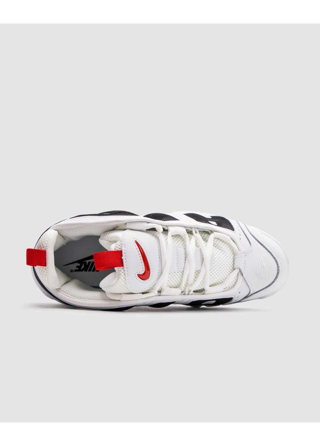 Черные демисезонные кроссовки мужские nike air more uptempo white / black найк аир мор аптемпо No Brand