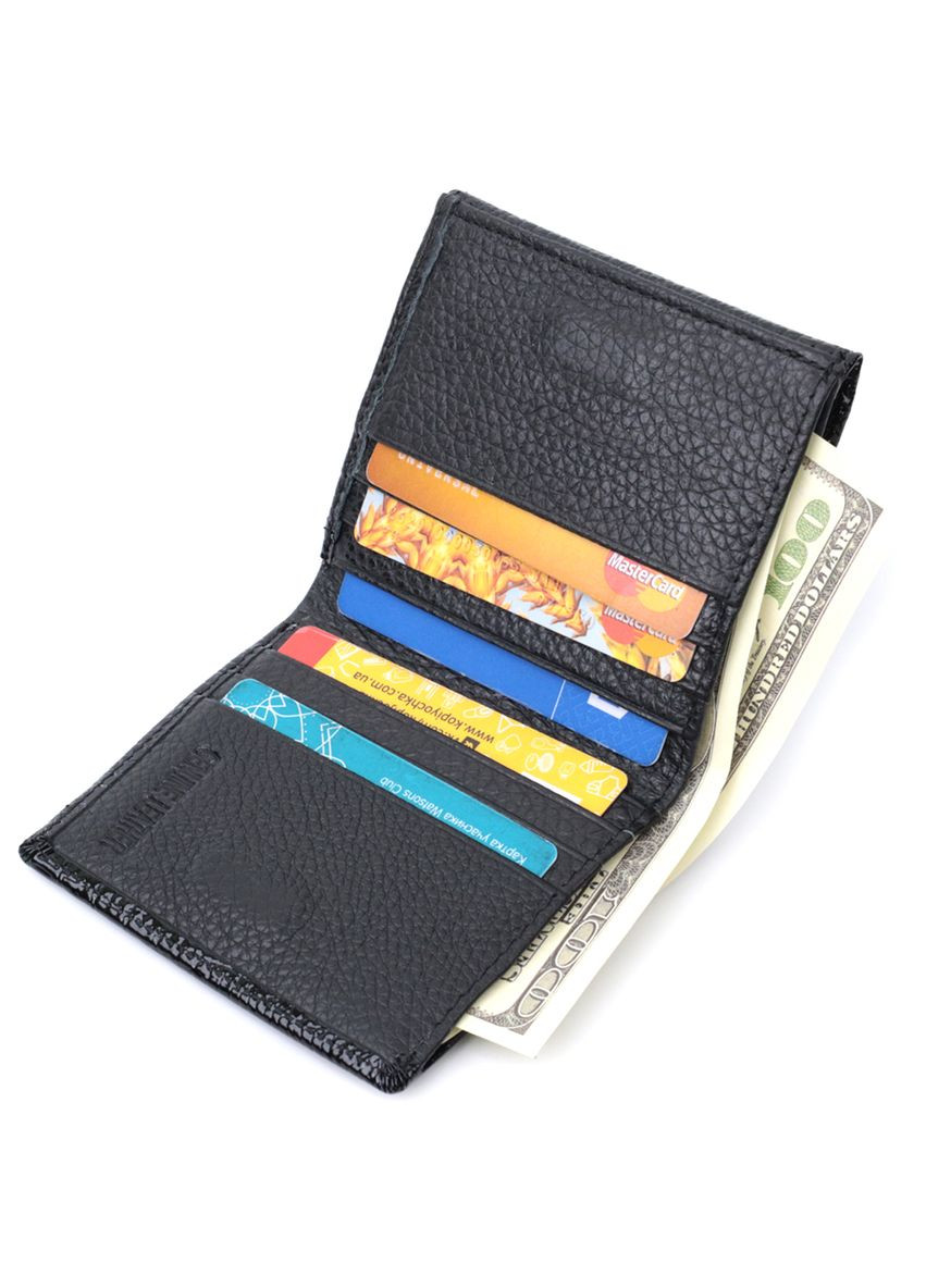 Женский кошелек из натуральной лакированной кожи с монетницей 22688 Черный st leather (306881783)