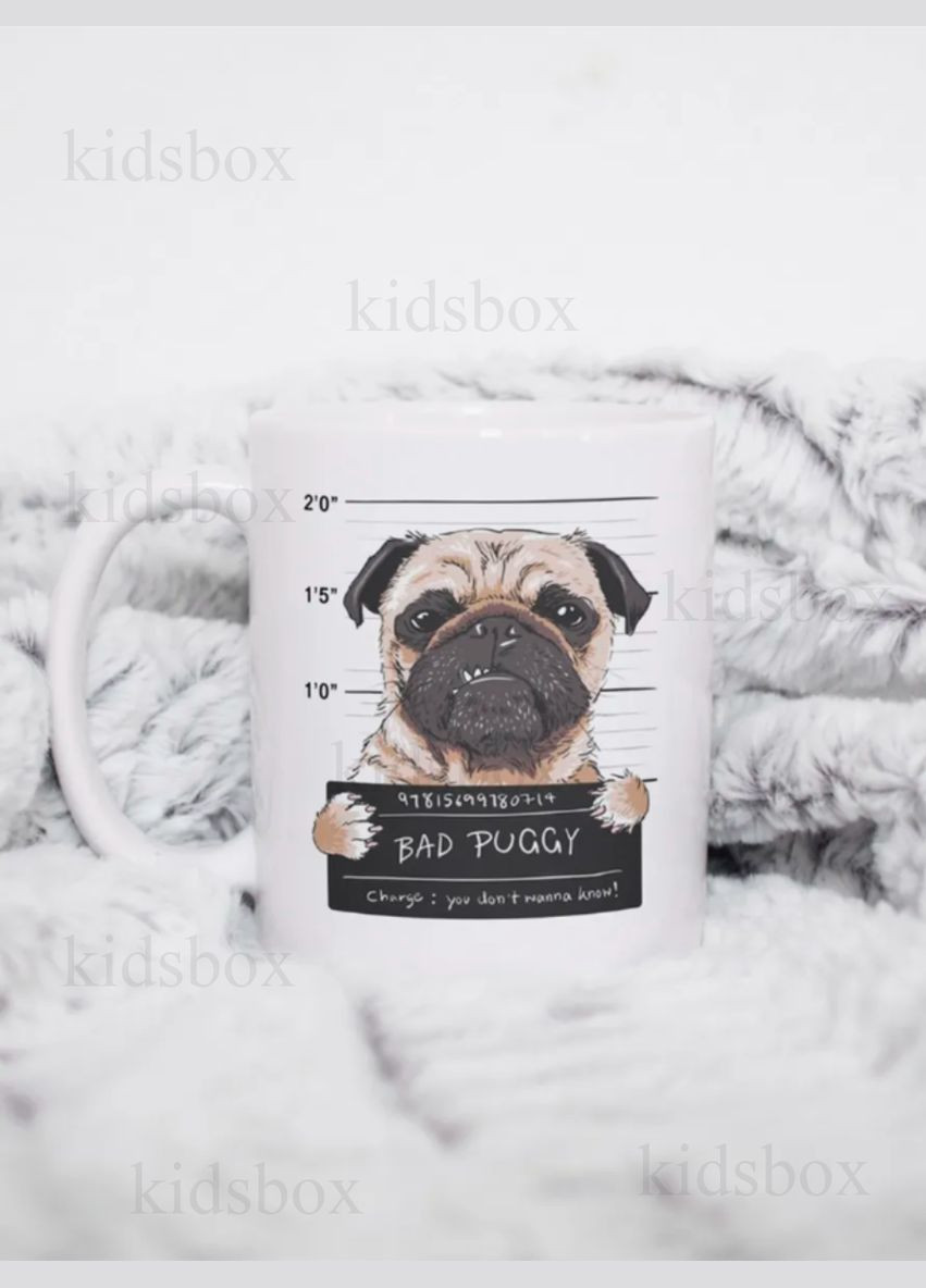 Кружка Мопс з принтом керамічна чашка mops собака 330 мл Uk_151 Shantou (317206147)