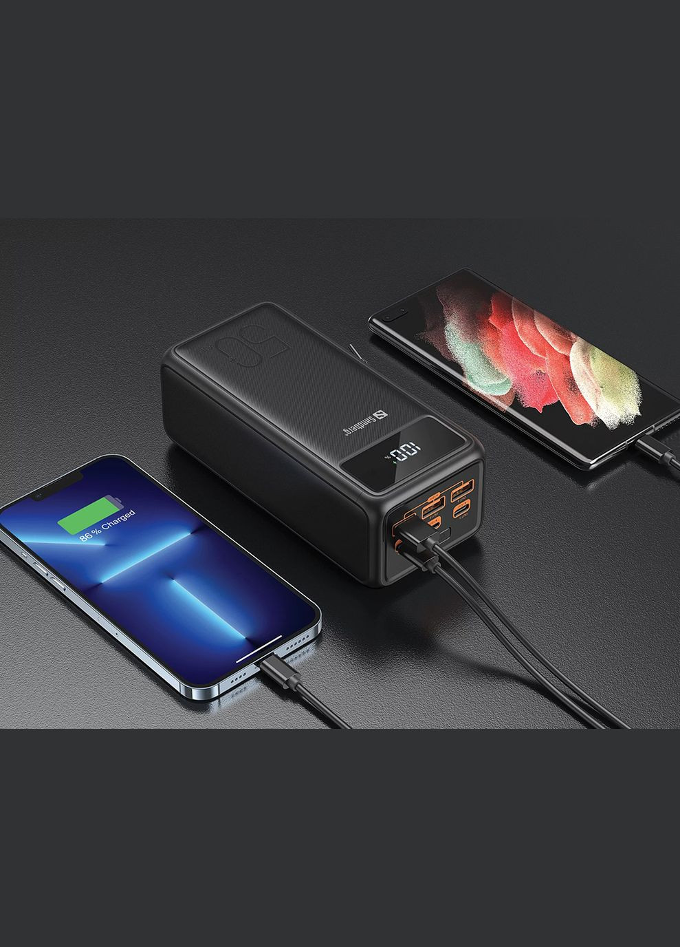 УМБ PD 50000mAh 130W PD, 3хUSB 3xTypeC LED 2W Sandberg (315435248)