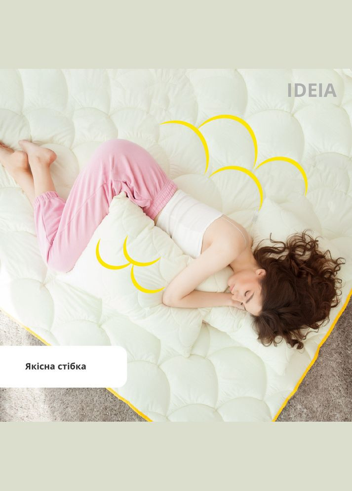 Ковдра літня Попкорн 175х200 см з кукурудзяним наповнювачем антиалергенна молоко для літа IDEIA (334727016)