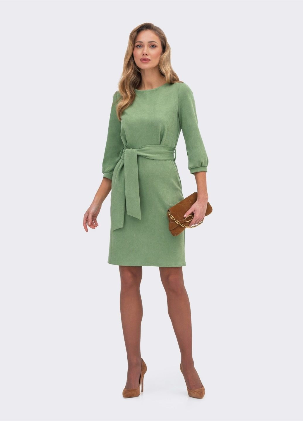 Зелена напівприлегла сукня зеленого кольору Dressa
