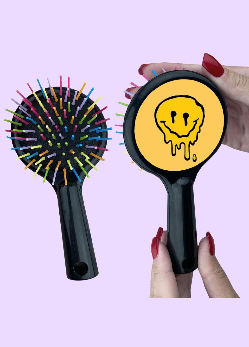 Расческа для волос с рисунком #00099 Черный No Brand (315043508)