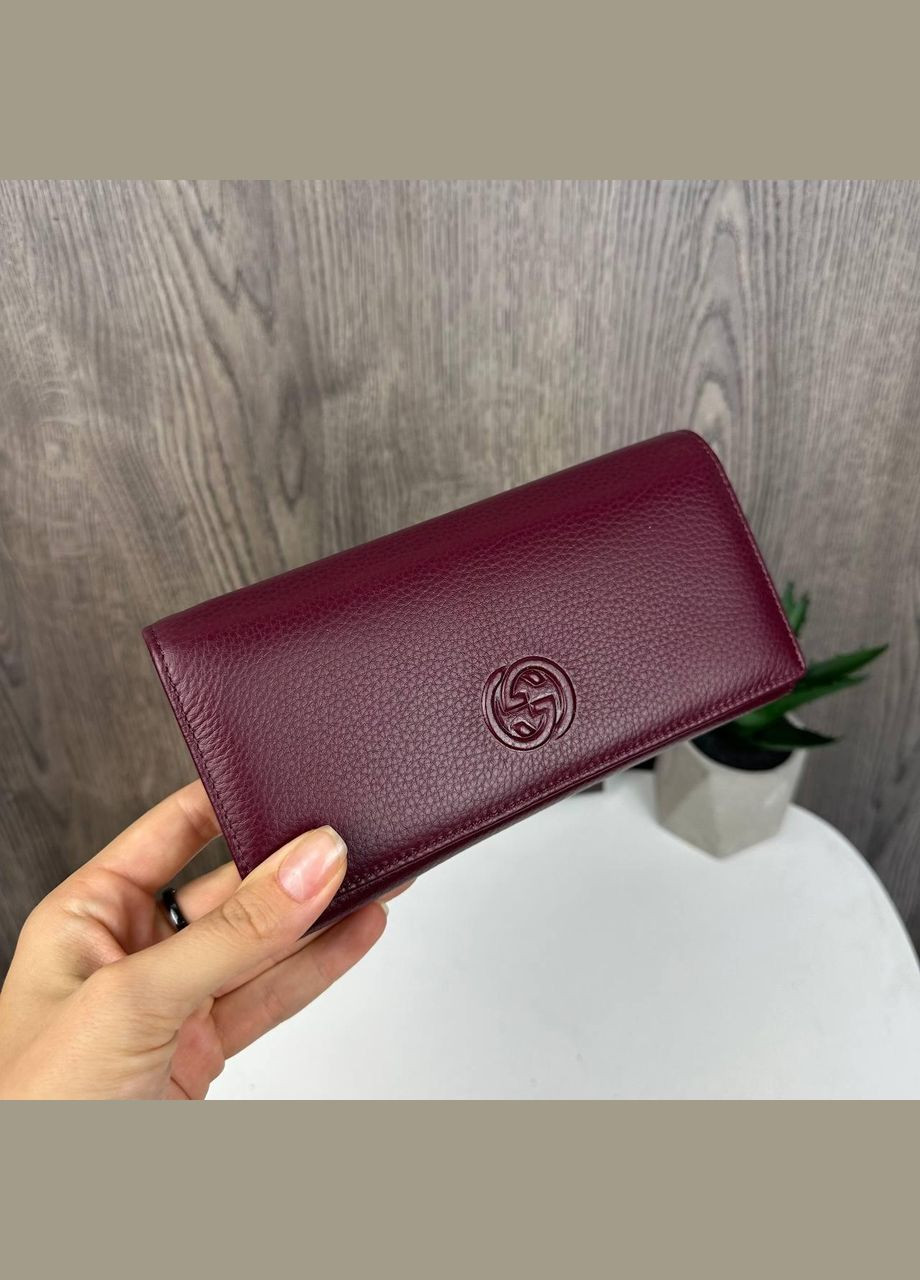 Жіночий шкіряний гаманець-стиль Гуччі, клатч портмоне з натуральної шкіри Gucci в коробці No Brand (334730779)