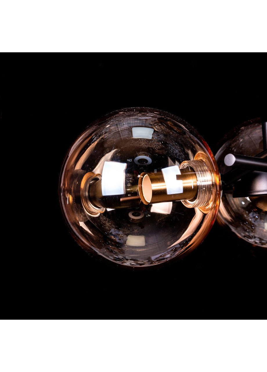 Потолочная люстра в стиле ЛОФР на 3 лампочки 29230/3 BK/BK+copper No Brand (352229489)