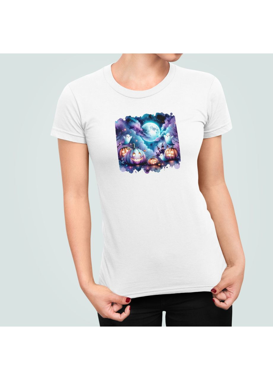 Жіноча футболка з принтом Ніч гарбузи Хелловін Stedman - (365253713)