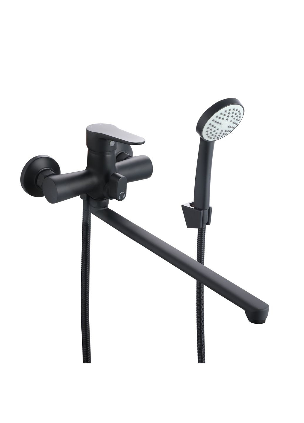Змішувач для ванни Nicole з поворотним виливом (з душовим гарнітуром) (k35) LDNIC005BLA45183 Black LIDZ 005 (323485896)