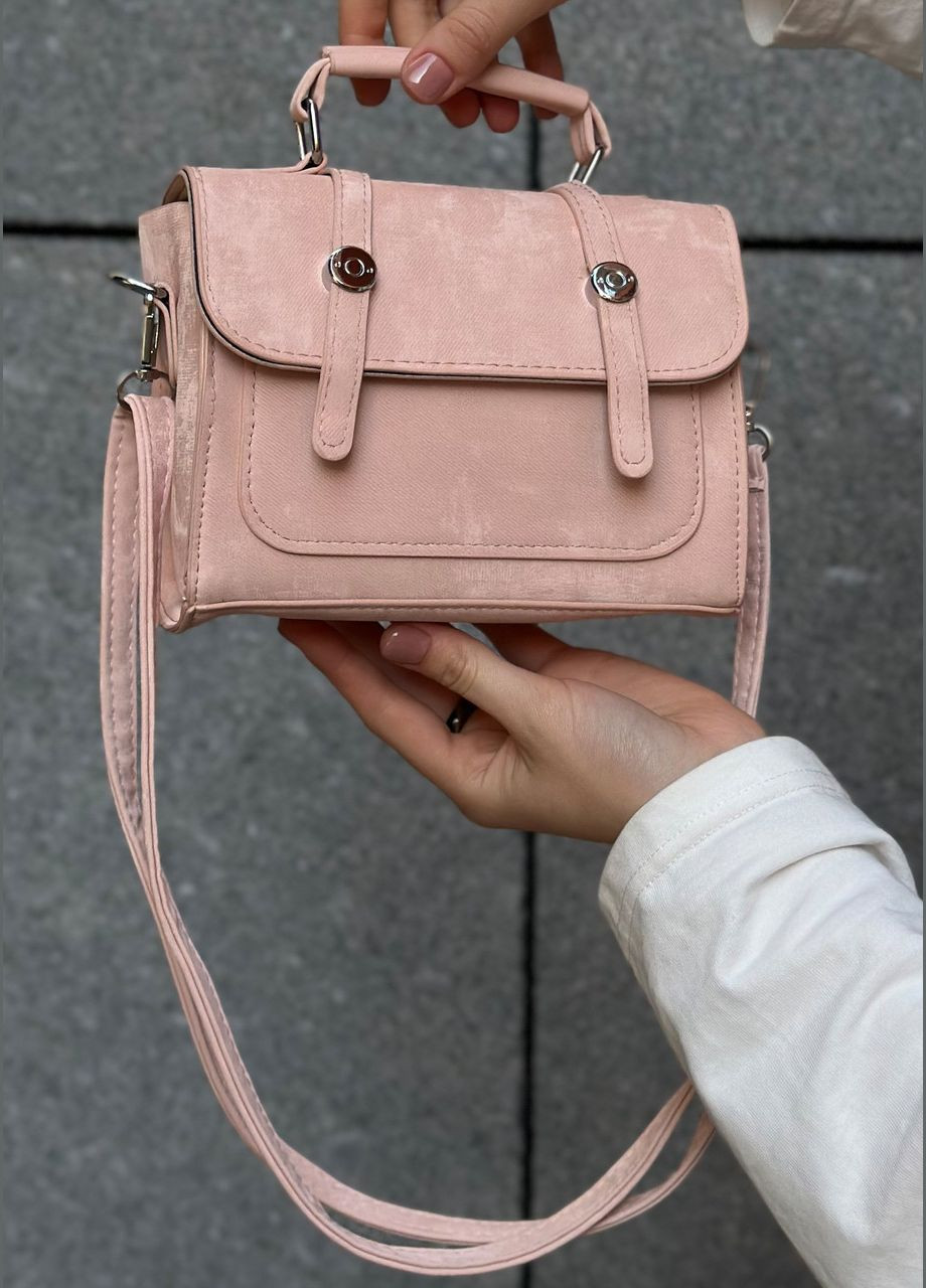 Жіноча рожева сумка 9648 крос-боді No Brand (303323018)