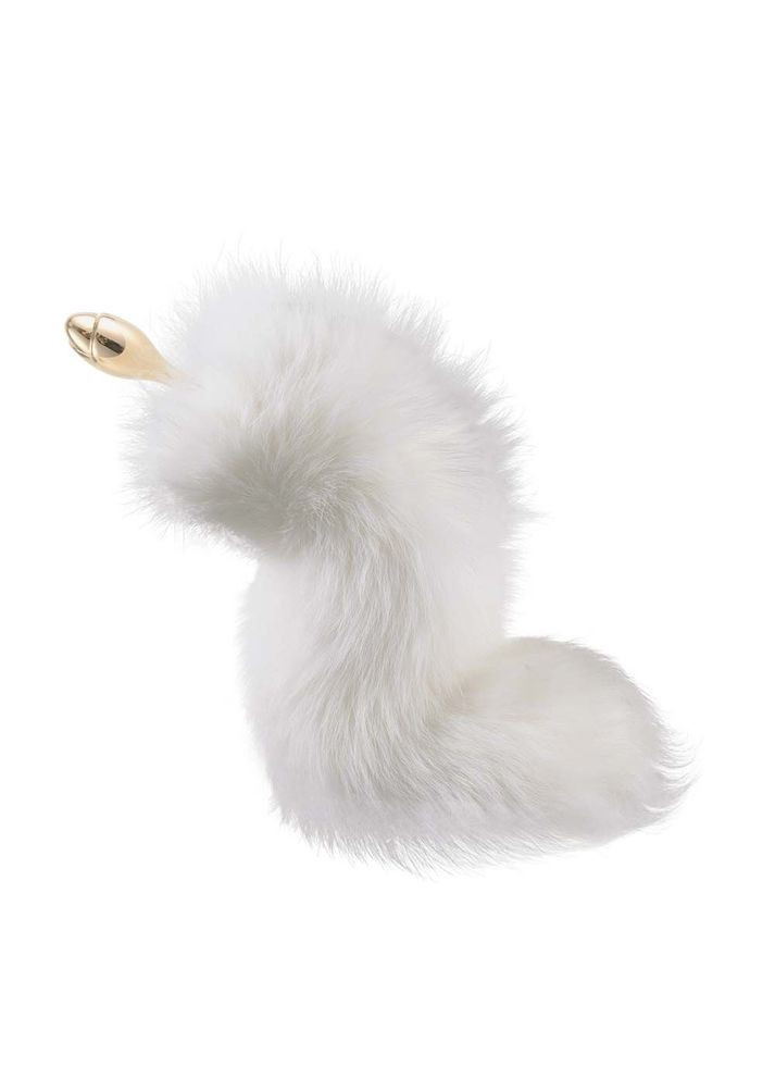Металлическая анальная пробка Лис хвост SEVANDA White FoxTail Anal Rose-shape Plug Lockink (305589894)