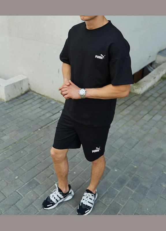 Черная легкая футболка с лого с коротким рукавом Vakko