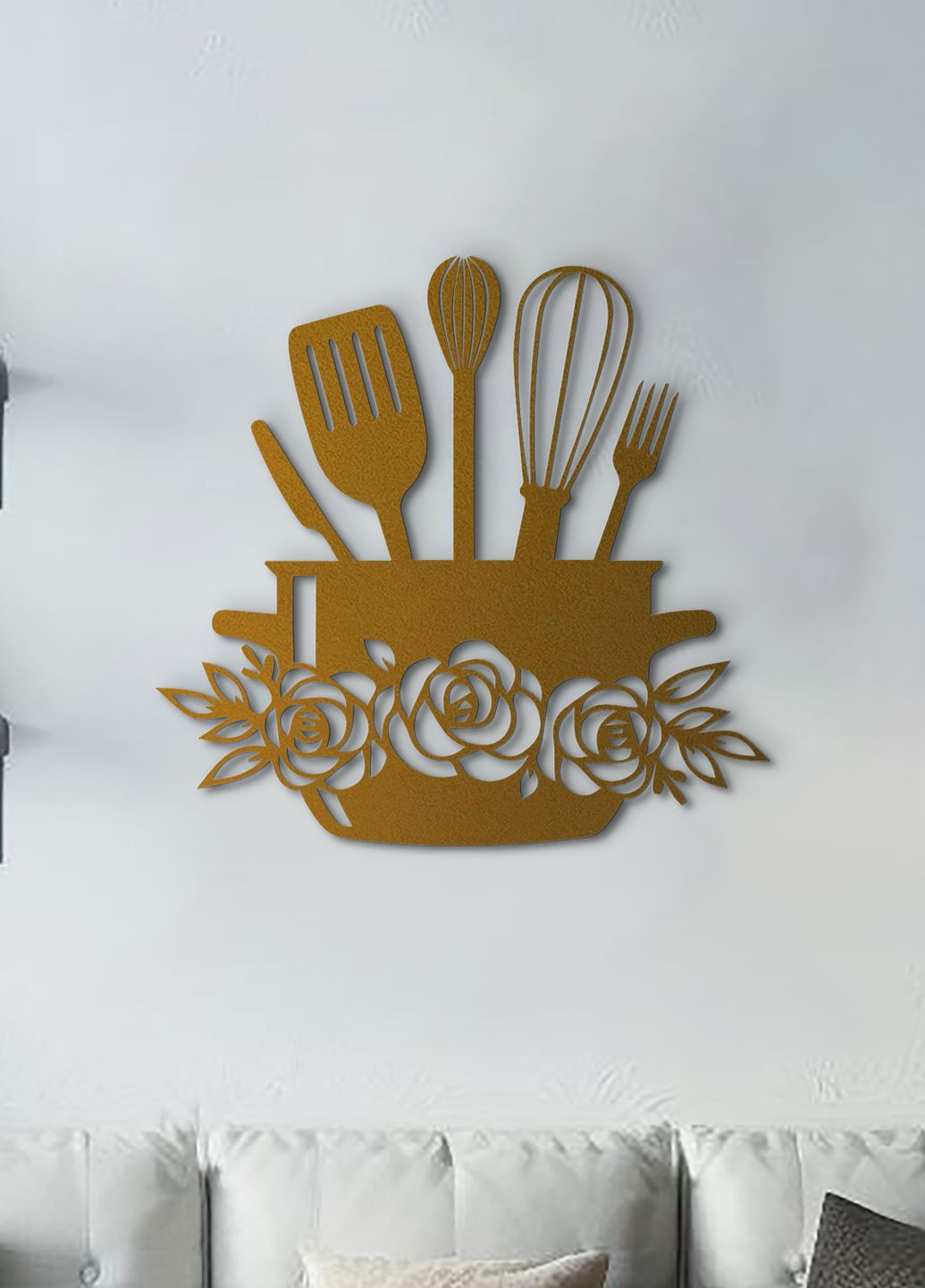 Современная картина на кухню, декор для комнаты "Кастрюля хозяйки", декоративное панно 70х75 см Woodyard (292013564)