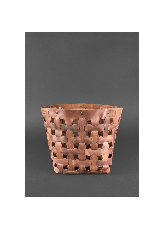 Шкіряна сумка жіноча через плече шоппер Пазл L світло-коричнева Crazy horse BlankNote (302008769)