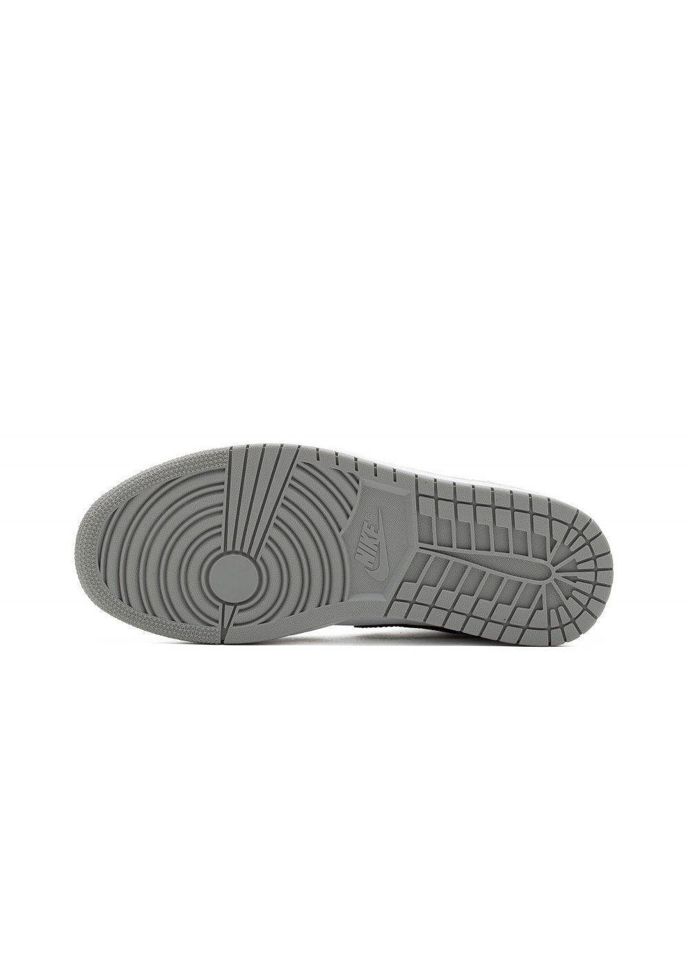 Сірі всесезонні кросівки air jordan 1 mid light smoke grey 37, без хутра Nike