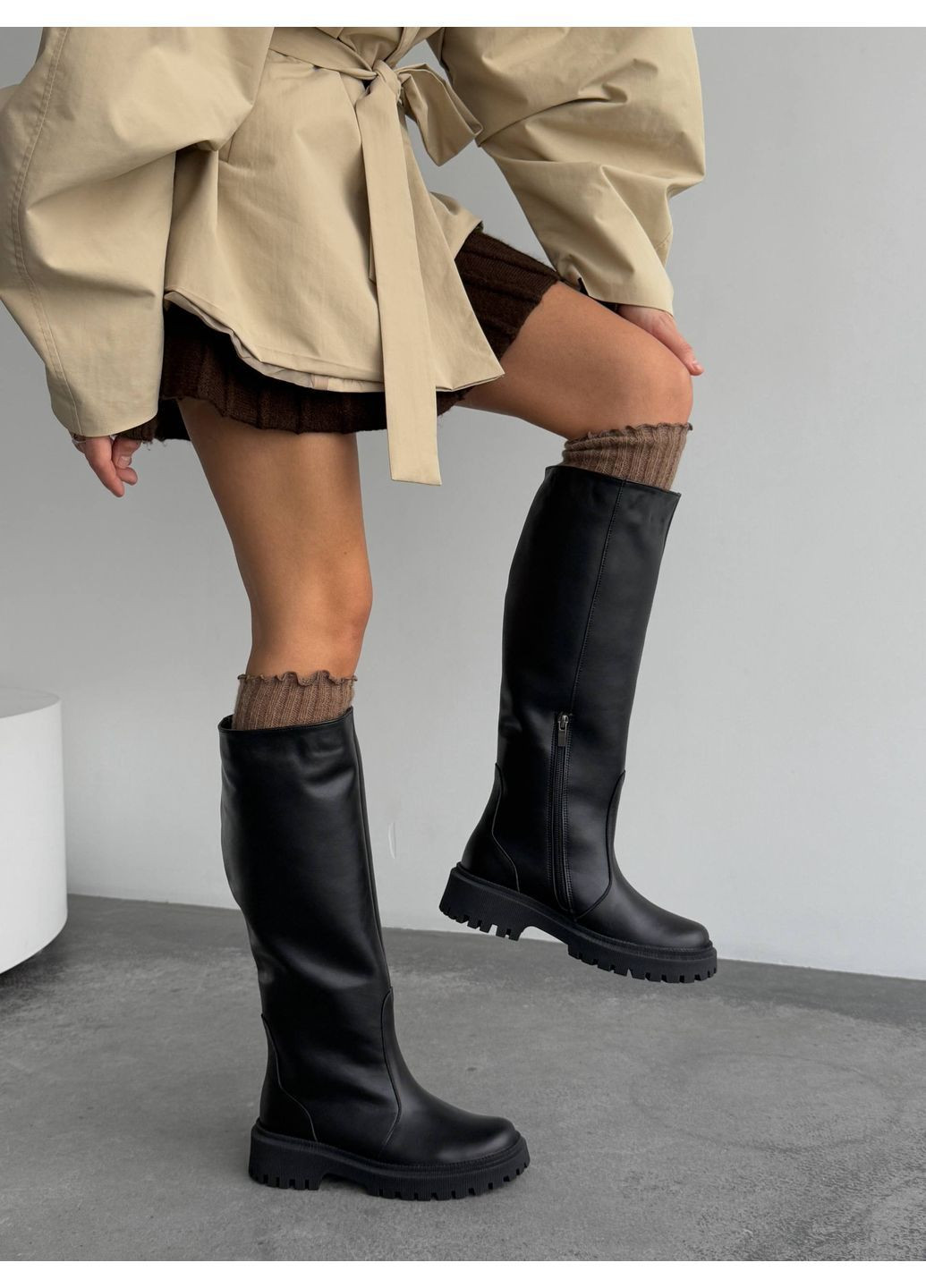 Зимові шкіряні чоботи Helen (370757948)