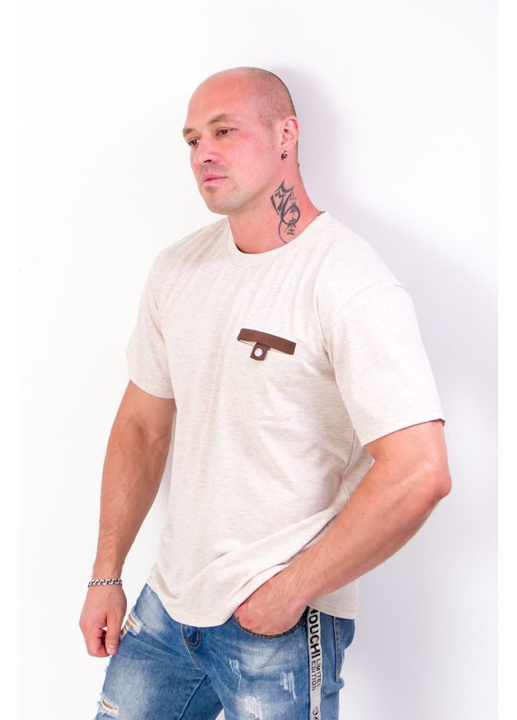 Коричневая футболка мужская (p-5745) с коротким рукавом Носи своє