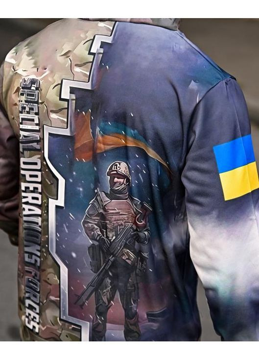 Тактическое мужское худи на флисе с принтом мультикам No Brand (364188812)