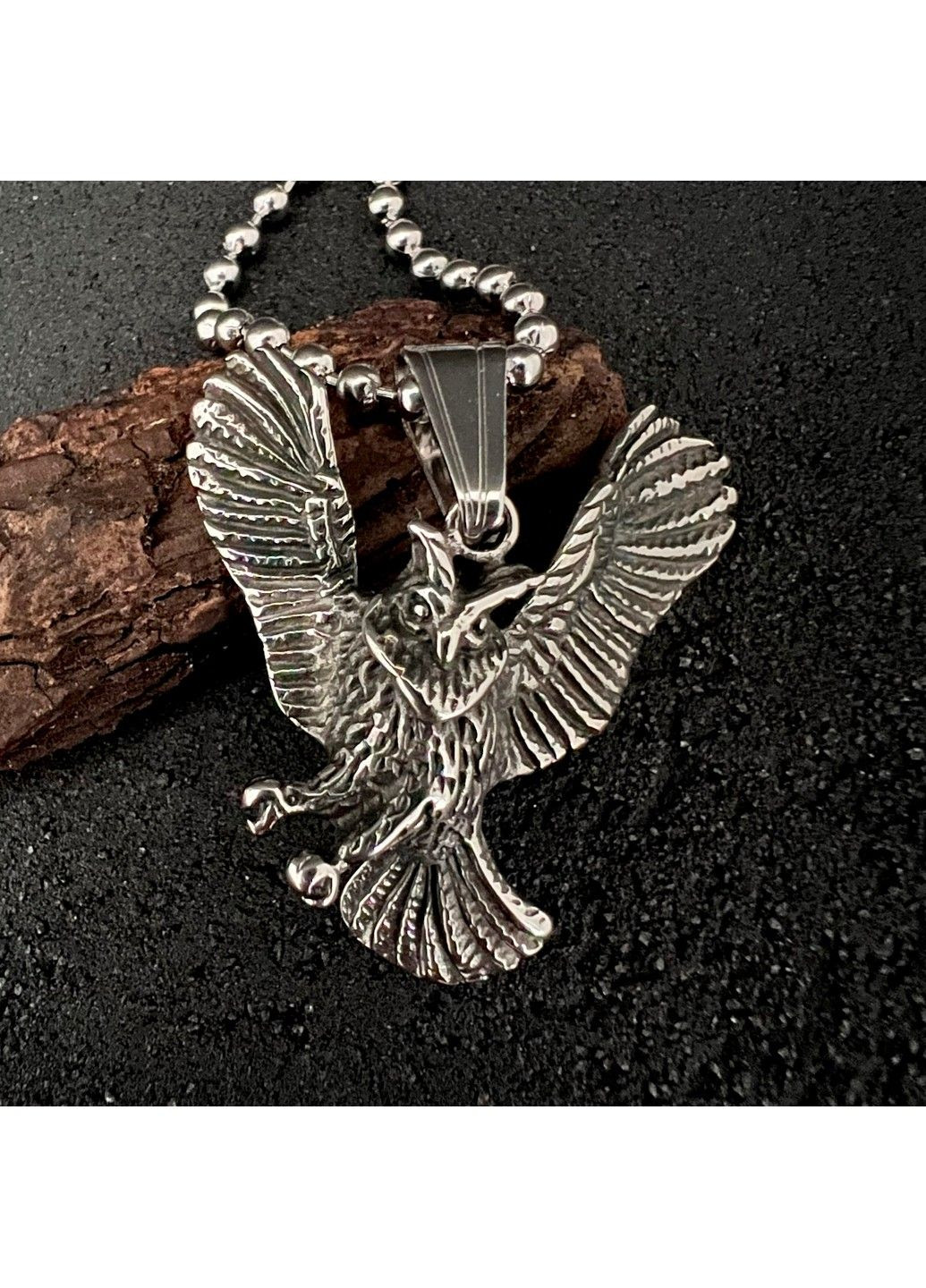 Готичний панк кулон сова з медичної сталі PS-007 No Brand (299340300)