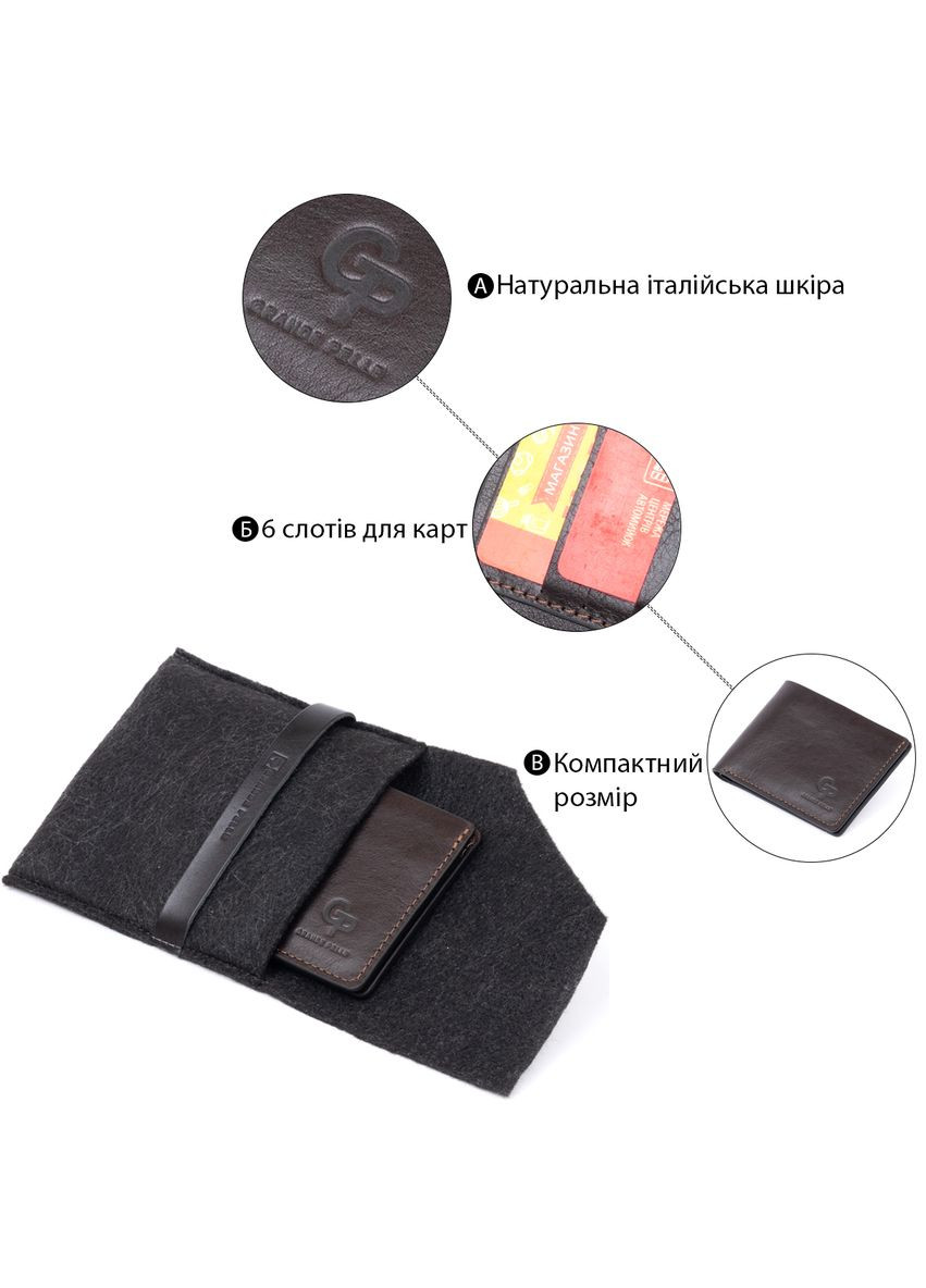 Портмоне унисекс из натуральной кожи с отделениями для карт и купюр коричневое (sku_11312) No Brand (327819706)