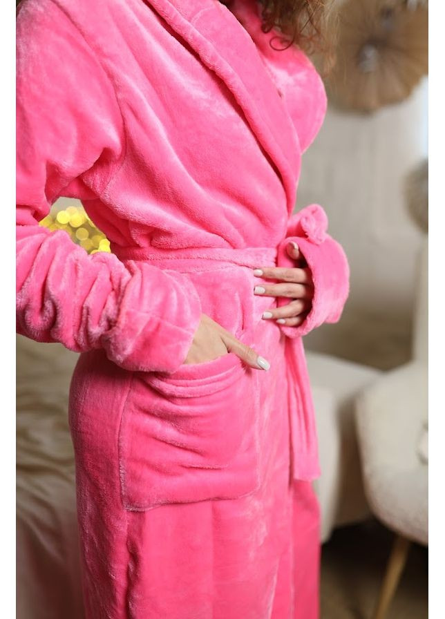 Махровый женский халат с карманами (плюс сайз) HC (h001-8577-034) Носи своє (367115941)